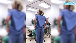 Hot Fit MILF Nurse Gets Fired For Showing Pussy