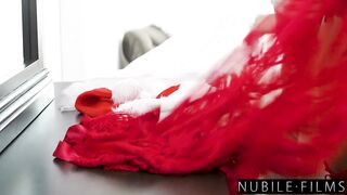 Decked in Holiday Lingerie Molly Little Gets Dicked down by Kathryn Mae & Boyfriend in 3some – S47:E26